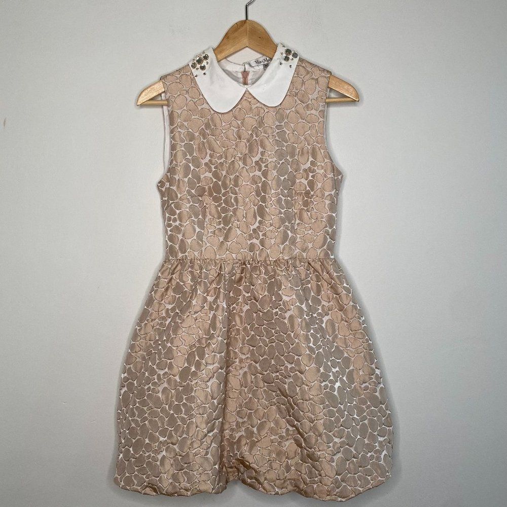 MAX MARA Women's A-Line Collared Pink Mini Dress | Size: M